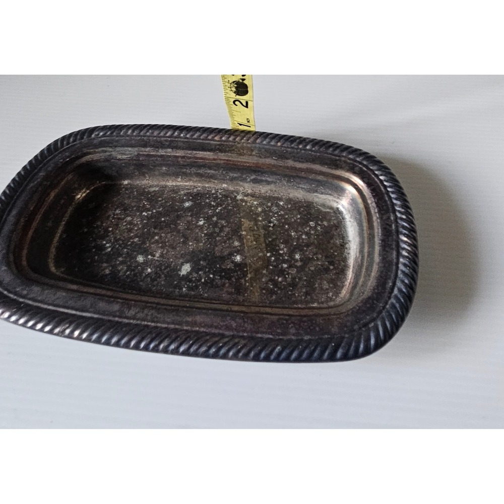 Wm Rogers Silverplate Tray Rectangular Gadroon Edge Vintage Serving Dish 8 Inch - Picture 6 of 6